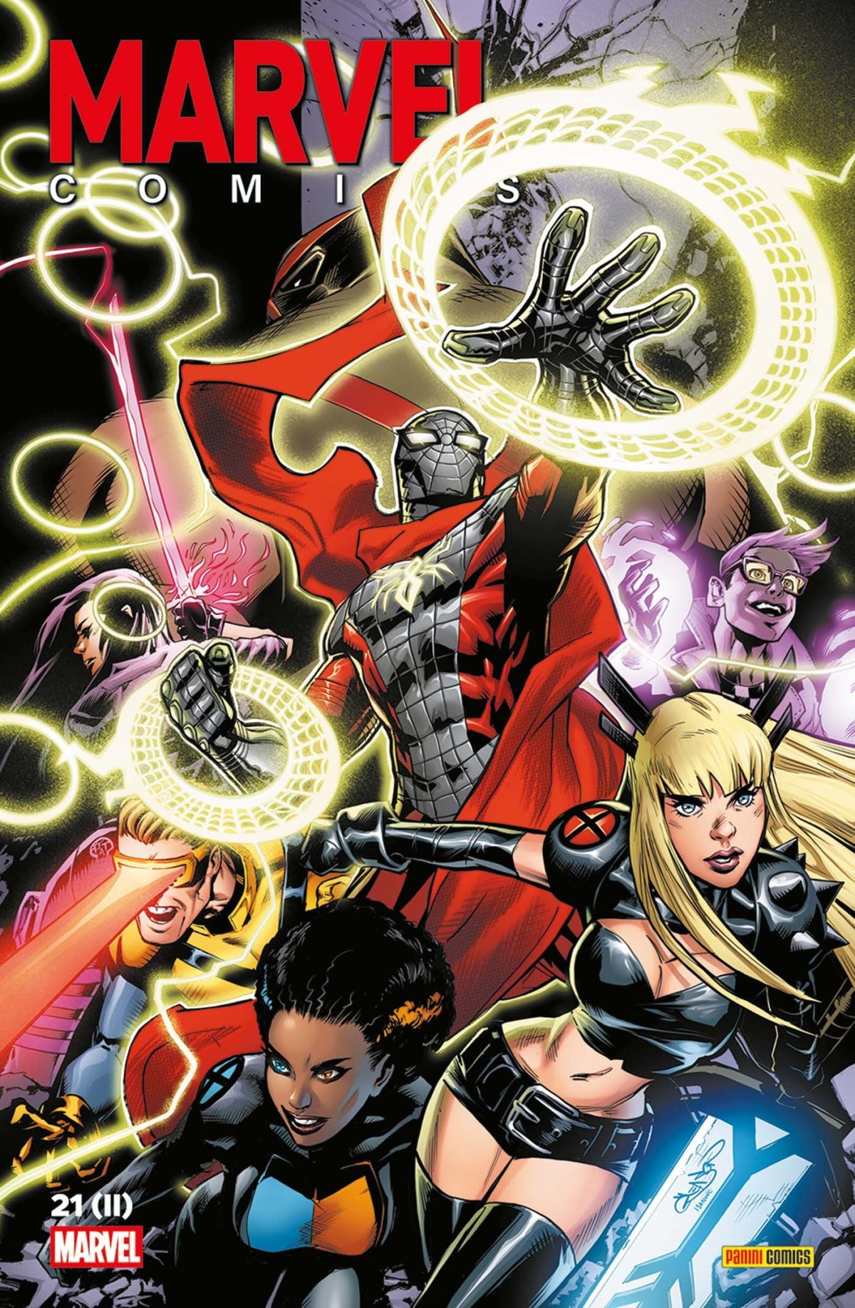 Marvel Comics 21 - Série Marvel Comics par Justina Ireland, Derek Landy, Jed MacKay, Joe Kelly, Al Ewing, Dan Slott, Farid Karami, Andrea Broccardo, Cafu, Valerio Schiti, Kev Walker et Niko Henrichon - Couverture