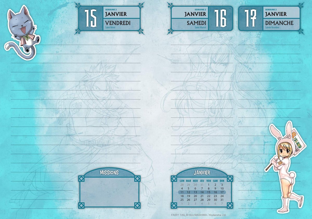 Agenda Fairy Tail 2020-2021 - Extrait 1