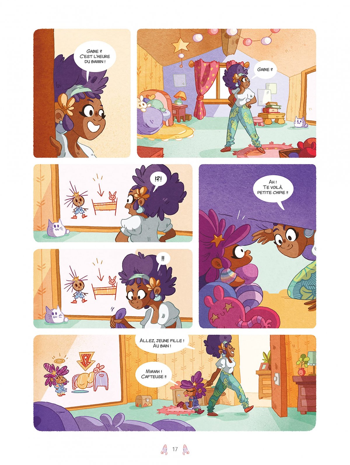 Gabie aux craies de couleurs - Extrait 1