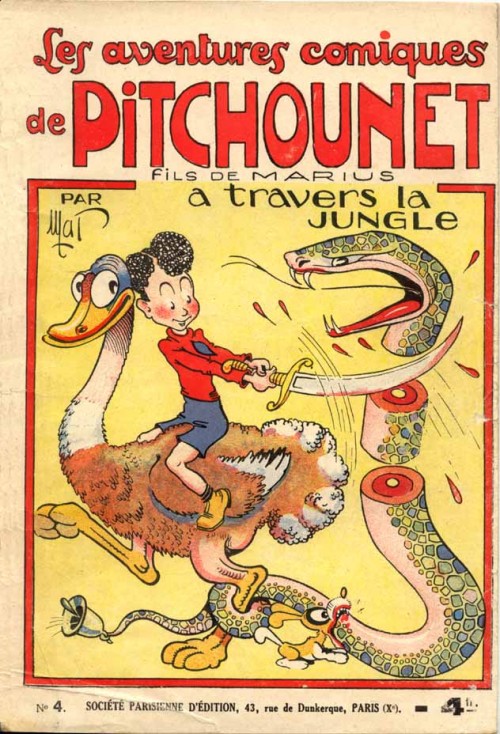 Pitchounet à travers la jungle - Série Pitchounet (Les aventures comiques de) par MAT - Couverture