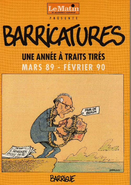 Année à traits tirés, mars 89 - février 90 (Une) - Série Barricatures par Barrigue - Couverture