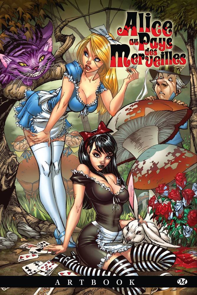 Artbook Alice au Pays des Merveilles par William / Bill Tucci, Eric Basaldua, Talent Caldwell, J. Scott Campbell, Joe Benitez, Alé Garza et David Finch - Couverture