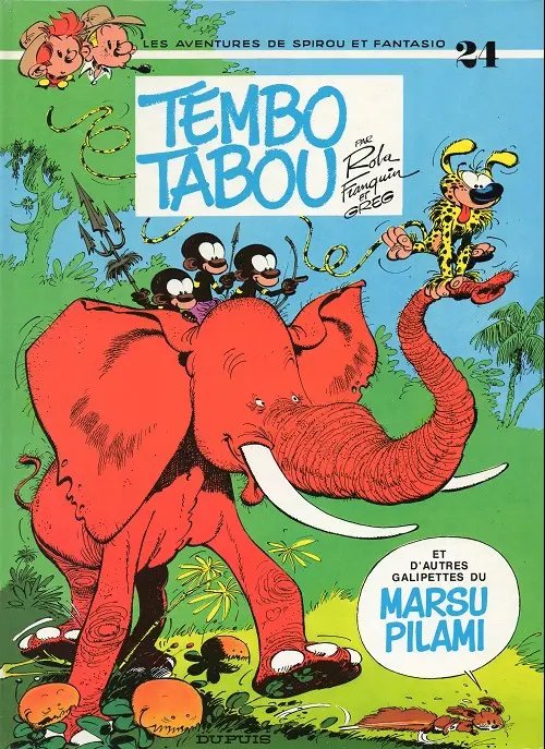 Tembo Tabou - Série Spirou et Fantasio par Michel Greg, André Franquin, Jean Roba et Will - Couverture