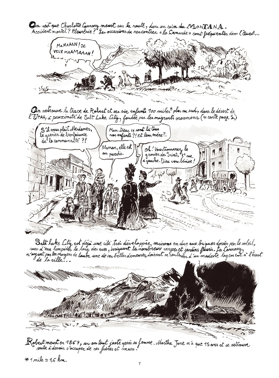 Années 1852-1869 (Les) - La vie aventureuse de celle que l'on nommait Calamity Jane - Extrait 1