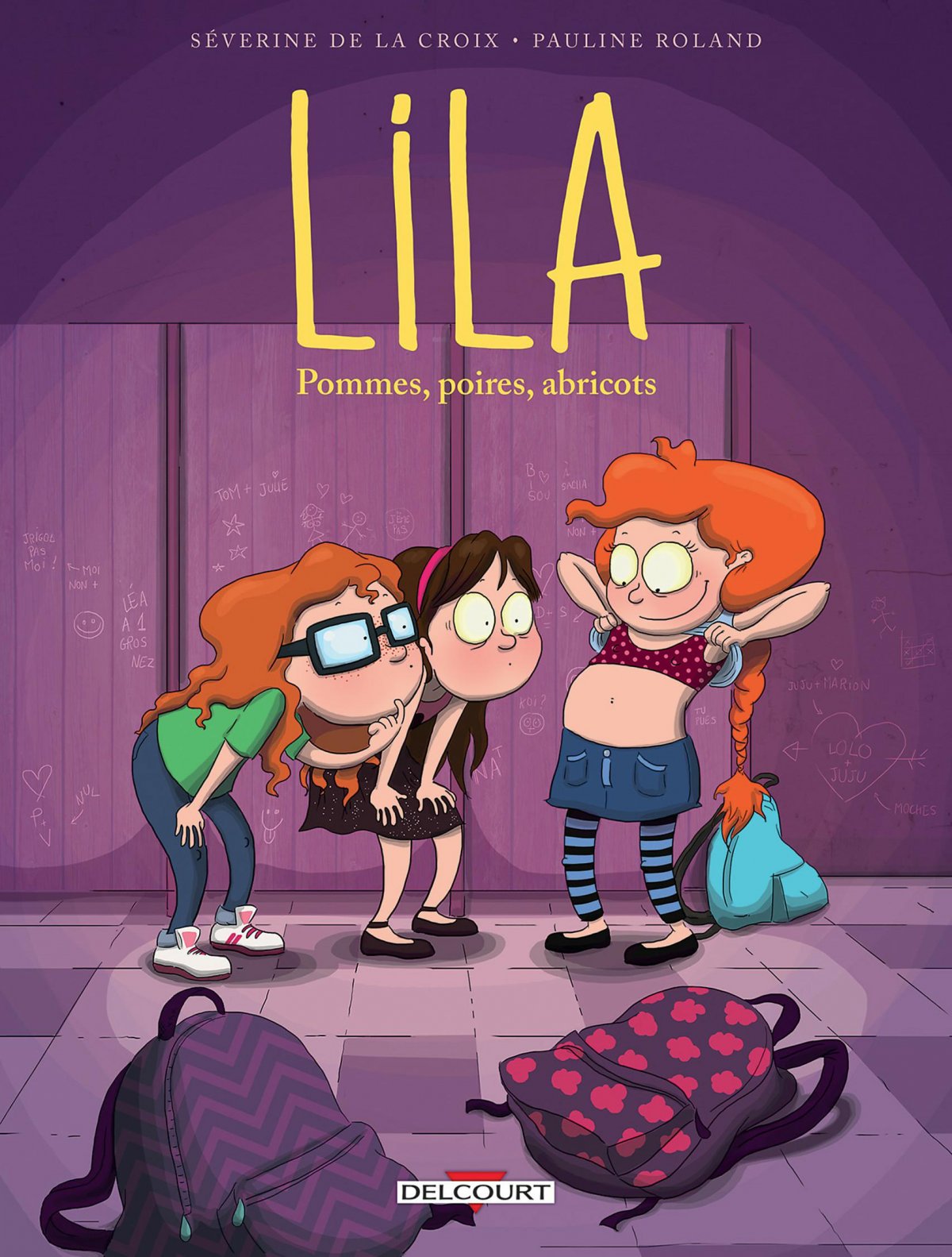 Lila. Pommes, poires, abricots