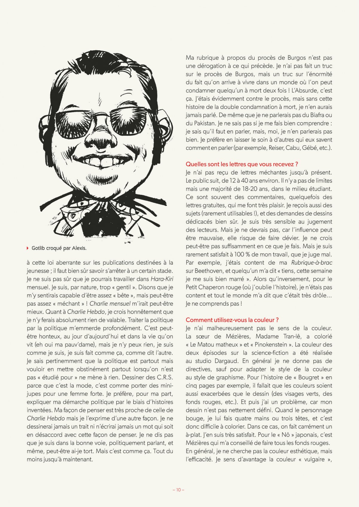 Entretiens avec Gotlib - Extrait 1