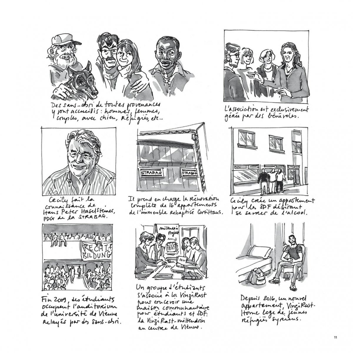 Vienna terre d'accueil : Carnet de vie d'étudiants, migrants, et SDF sous un même toit - Extrait 1