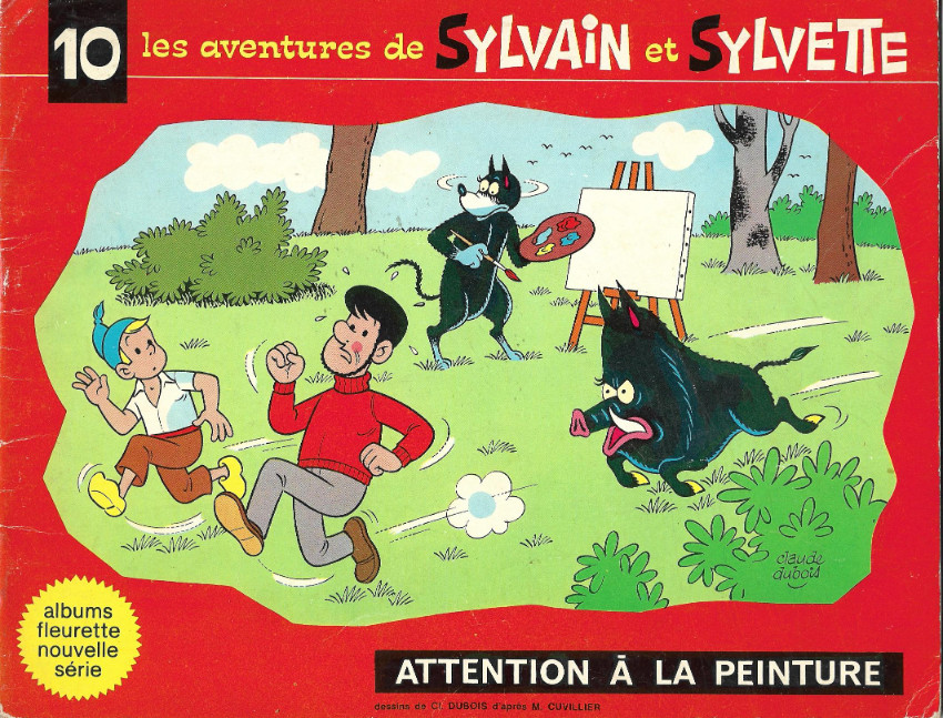 Attention à la peinture - Série Sylvain et Sylvette par Claude Dubois - Couverture
