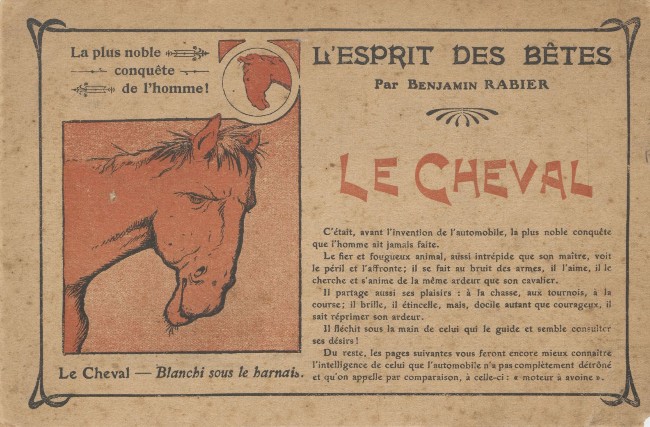 Cheval (Le) - Série Esprit des bêtes (L') par Benjamin Rabier - Couverture