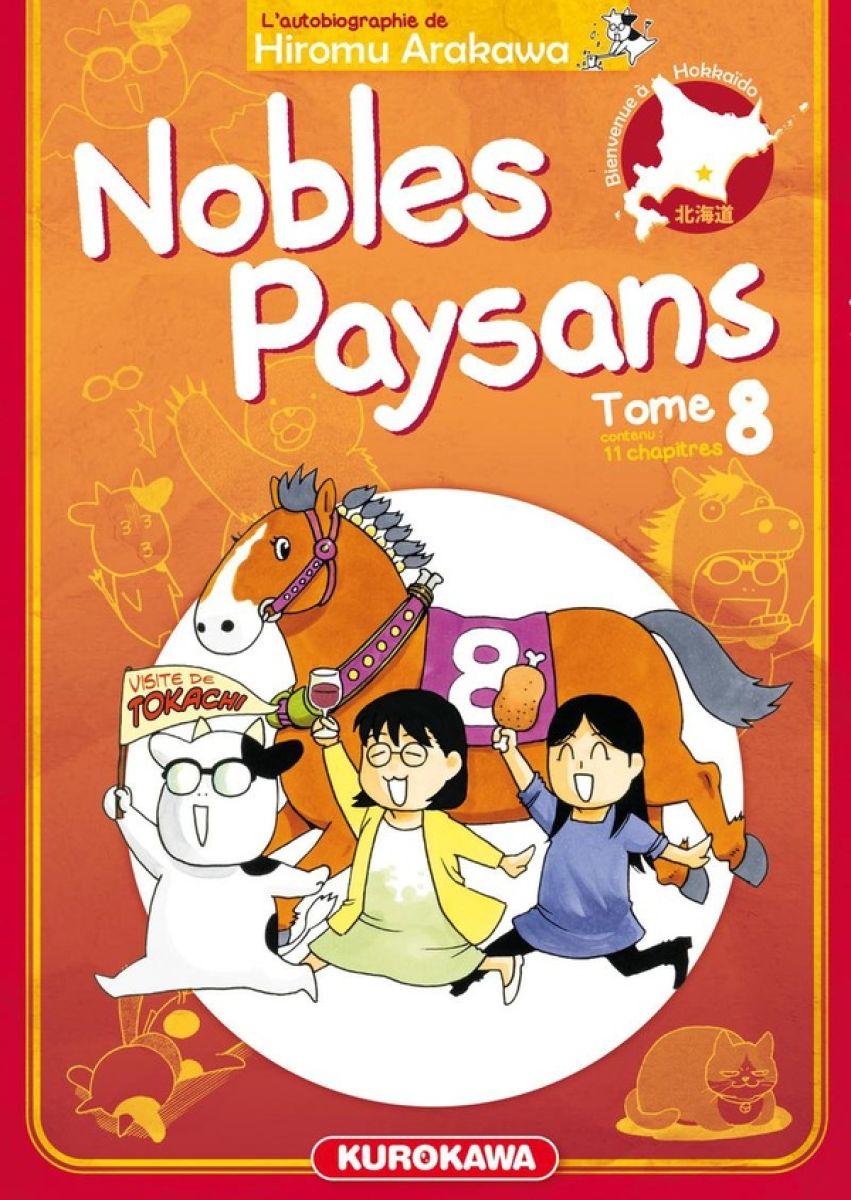 Nobles paysans 8 - Série Nobles paysans par Hiromu Arakawa - Couverture