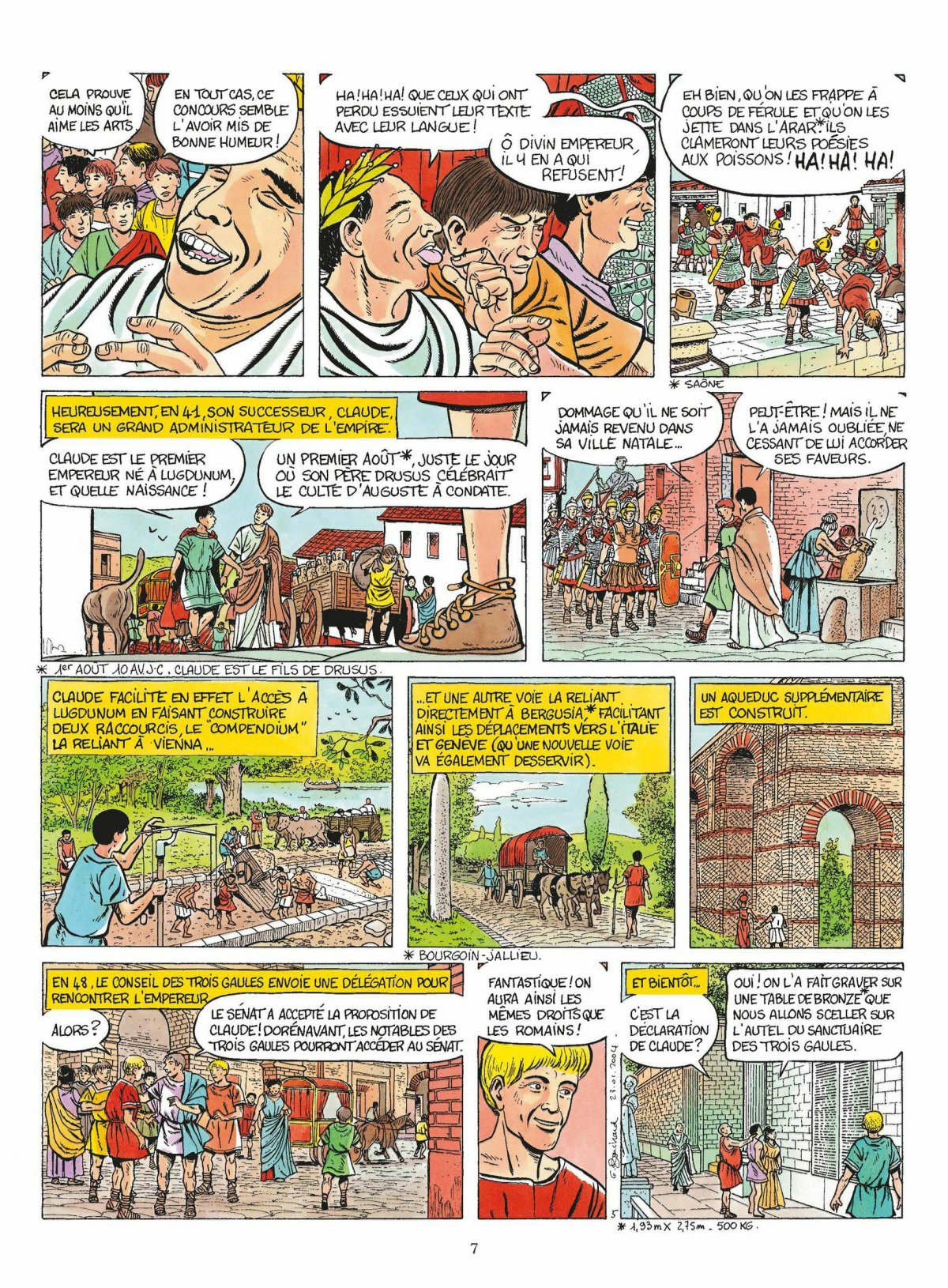 Histoire de Lyon en BD (L') - De l'époque romaine à la Renaissance - Extrait 1