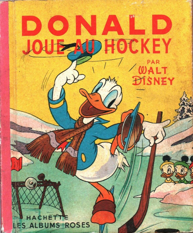 Donald joue au Hockey - Série Collection Les Albums Roses par Collectif Disney - Couverture