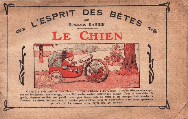 Chien (Le) - Série Esprit des bêtes (L') par Benjamin Rabier - Couverture