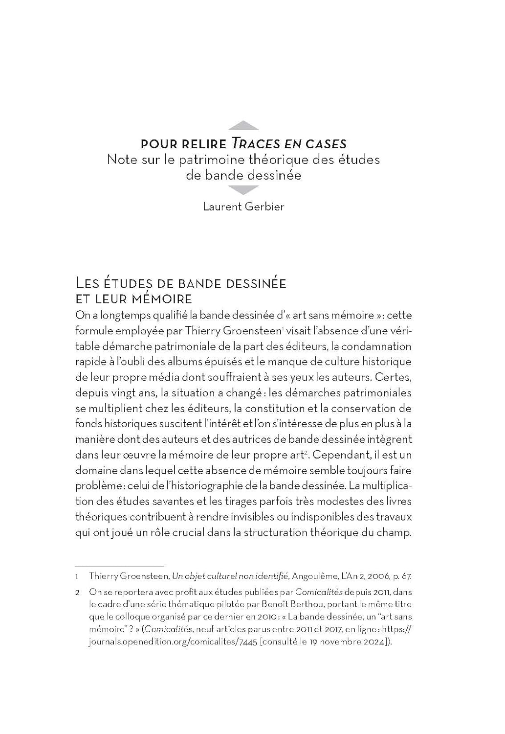 Traces en cases - Travail graphique, figuration narrative et participation du lecteur - Extrait 1
