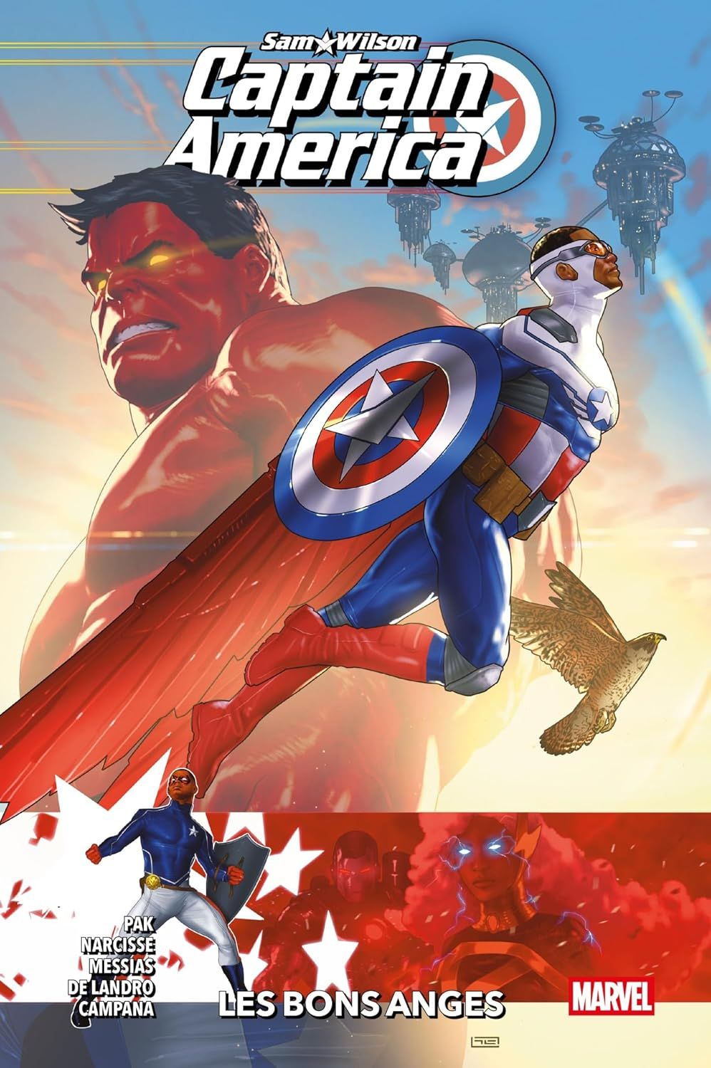 Bons anges (Les) - Série Captain America - Sam Wilson par Evan Narcisse, Greg Pak, Eder Messias, Valentine De Landro et Chris Campana - Couverture