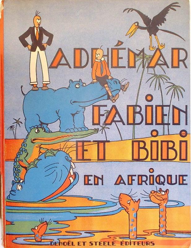 Adhémar Fabien et Bibi en Afrique - Série Adhémar, Fabien et Bibi par Paul Pecquériaux - Couverture