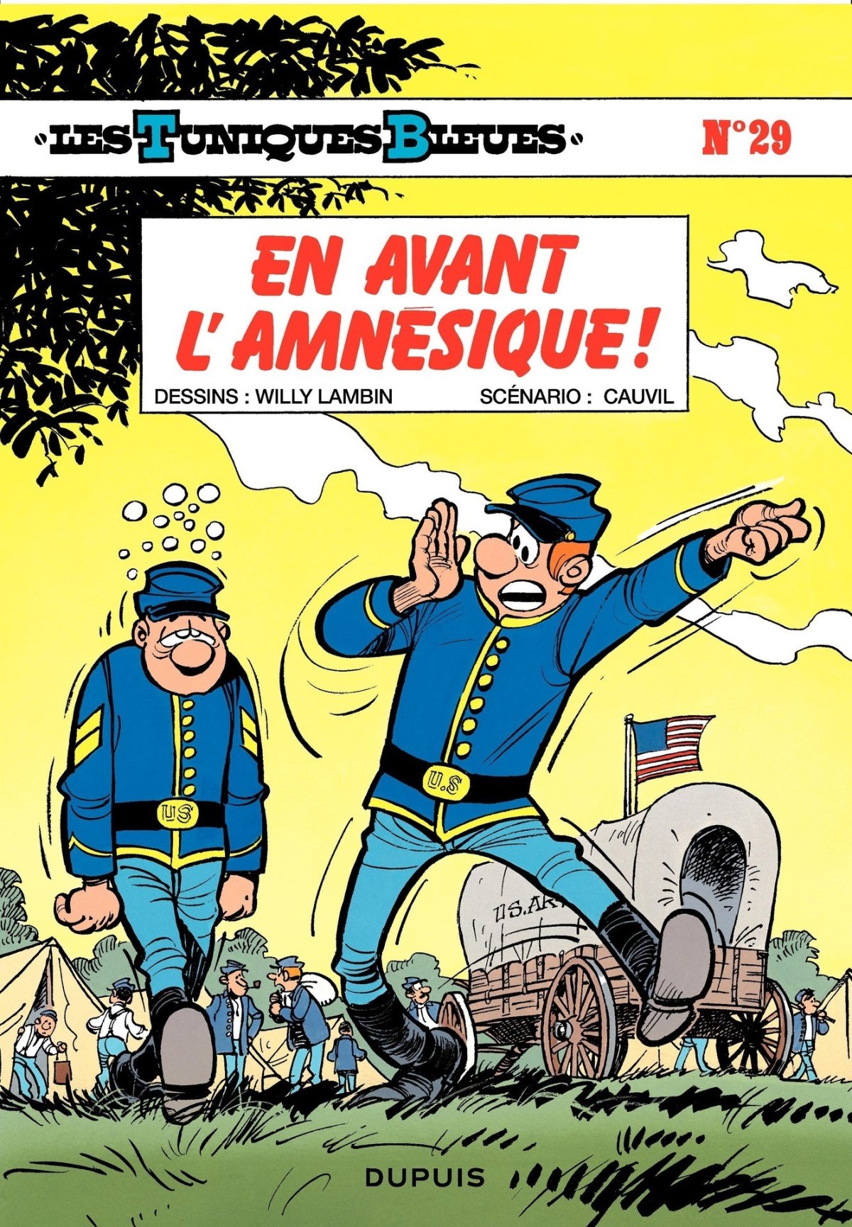 En avant l'amnésique ! - Série Tuniques Bleues (Les) par Raoul Cauvin et Willy Lambil - Couverture