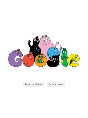Sur Google, un doodle pour les Barbapapa