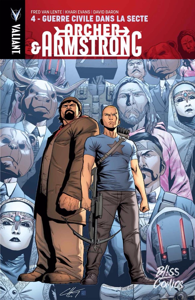 Guerre Civile dans la Secte - Série Archer & Armstrong par Fred Van Lente et Khari Evans - Couverture