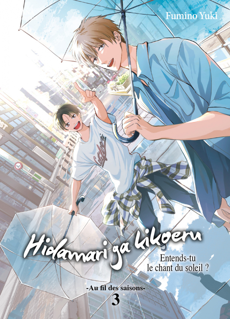 Au fil des saisons 3 - Série Hidamari ga Kikoeru - À la poursuite du bonheur par Yuki Akaneda / Yuki Fumino - Couverture