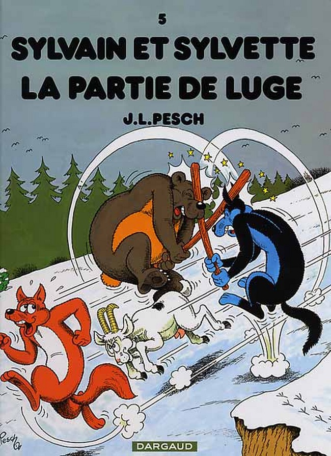 Partie de luge (La) - Série Sylvain et Sylvette par Jean-Louis Pesch - Couverture