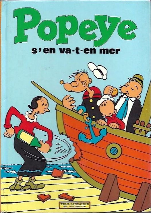 Popeye s'en va t-en mer - Série Télé-Librairie des Deux Coqs d'or - Couverture