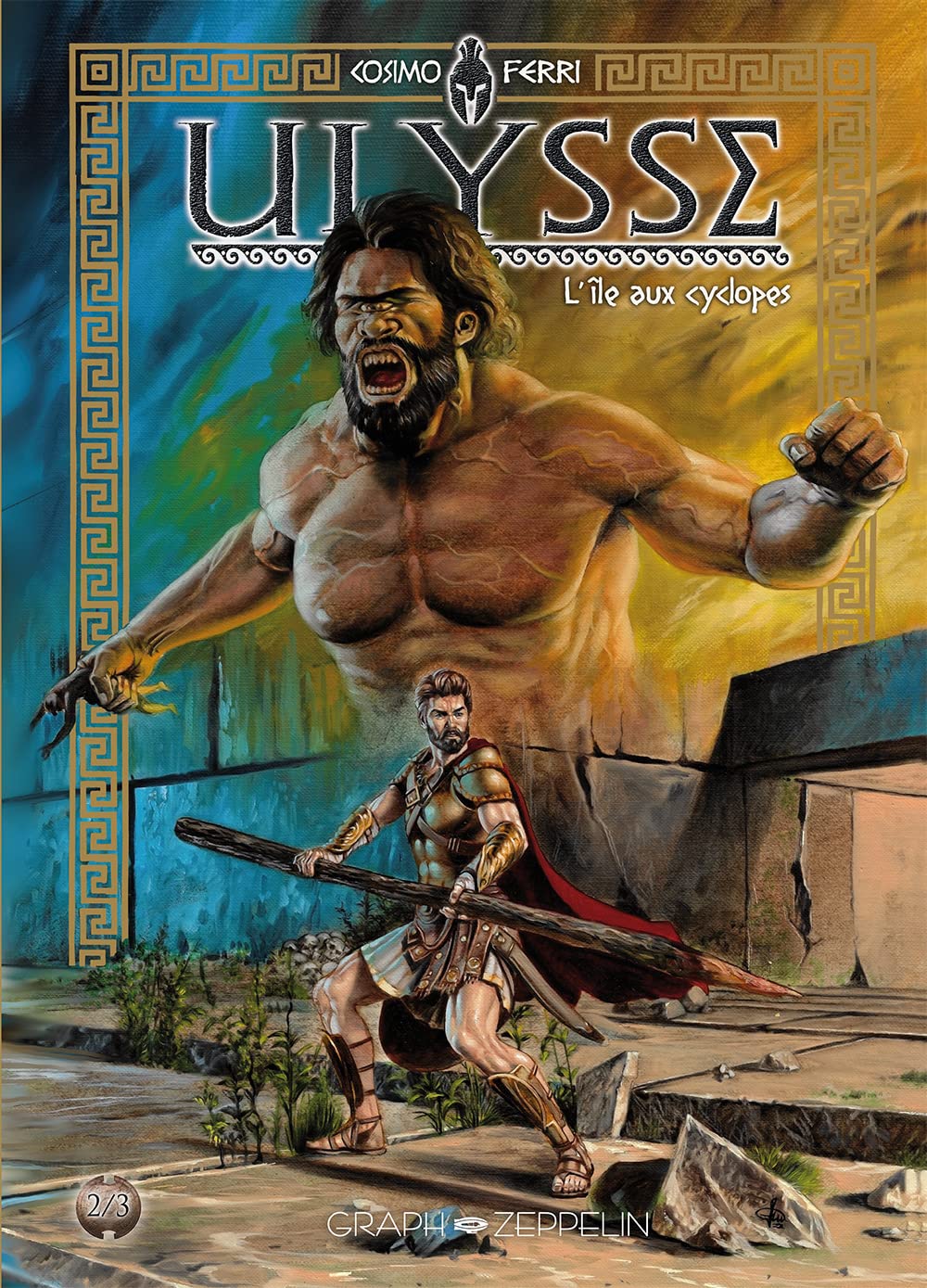 Île aux cyclopes (L') - Série Ulysse par Cosimo Ferri - Couverture