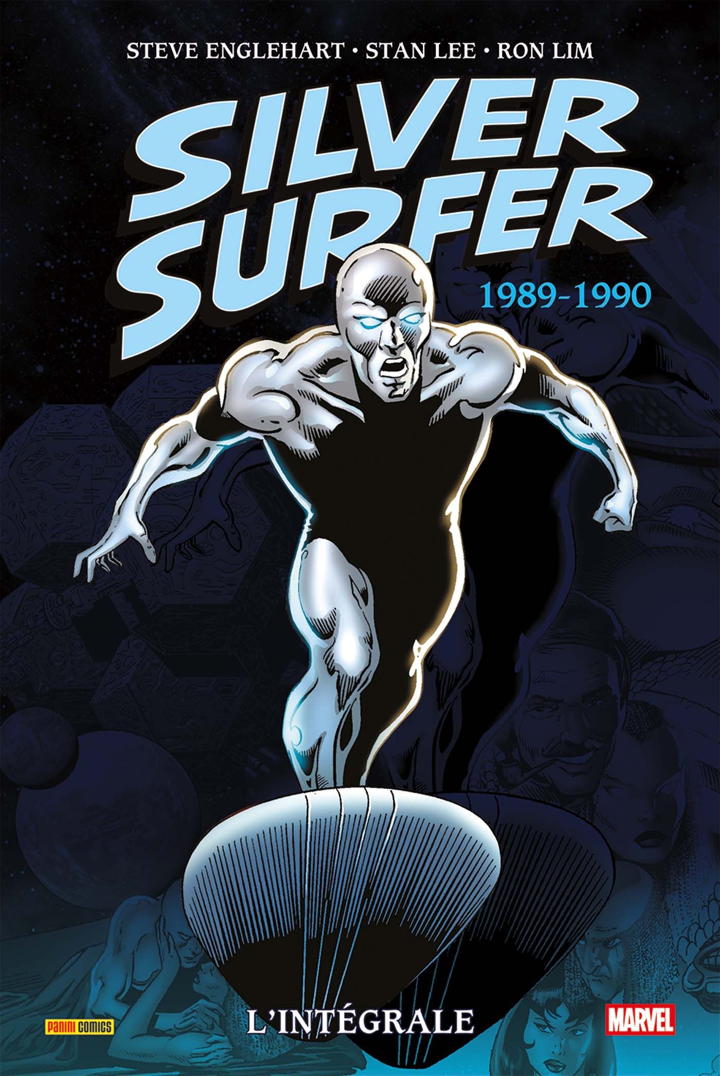 Silver Surfer - Intégrale 1989-1990 - Série Silver Surfer - Intégrale par Jim Valentino, Steve Englehart / John Harkness, Keith Pollard, Stan Lee, Ron Frenz et Ron Lim - Couverture