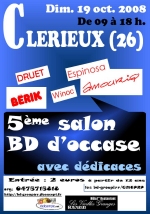 Salon bd d'occase le 19 octobre 2008 à CLERIEUX (26)