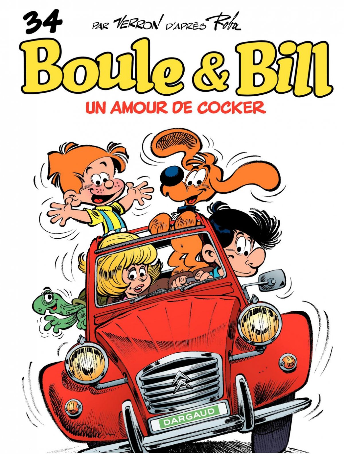 Amour de cocker (Un) - Série Boule & Bill par Pierre Veys, Diego Aranega, Cric et Laurent Verron - Couverture
