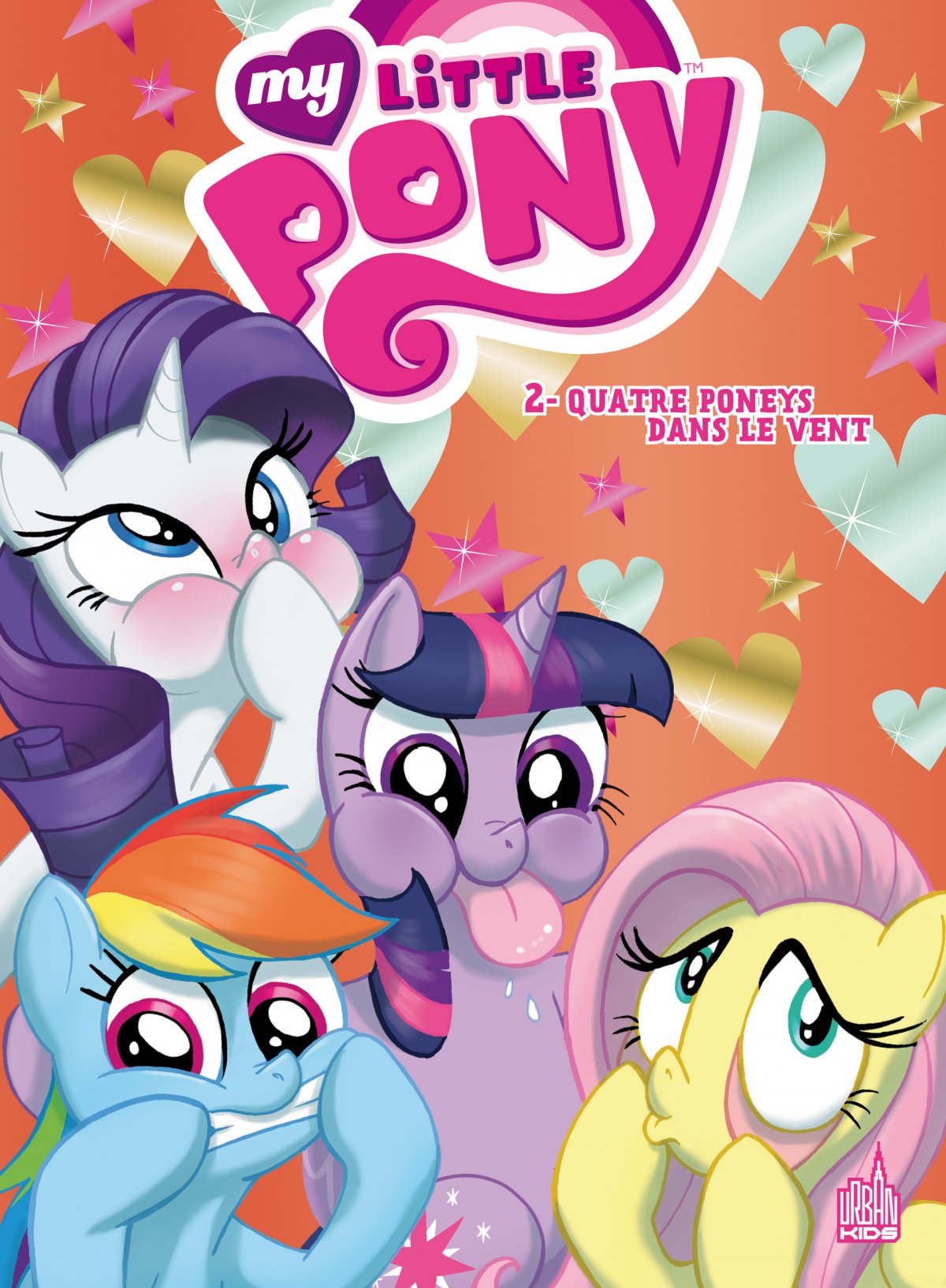 Quatre poneys dans le vent