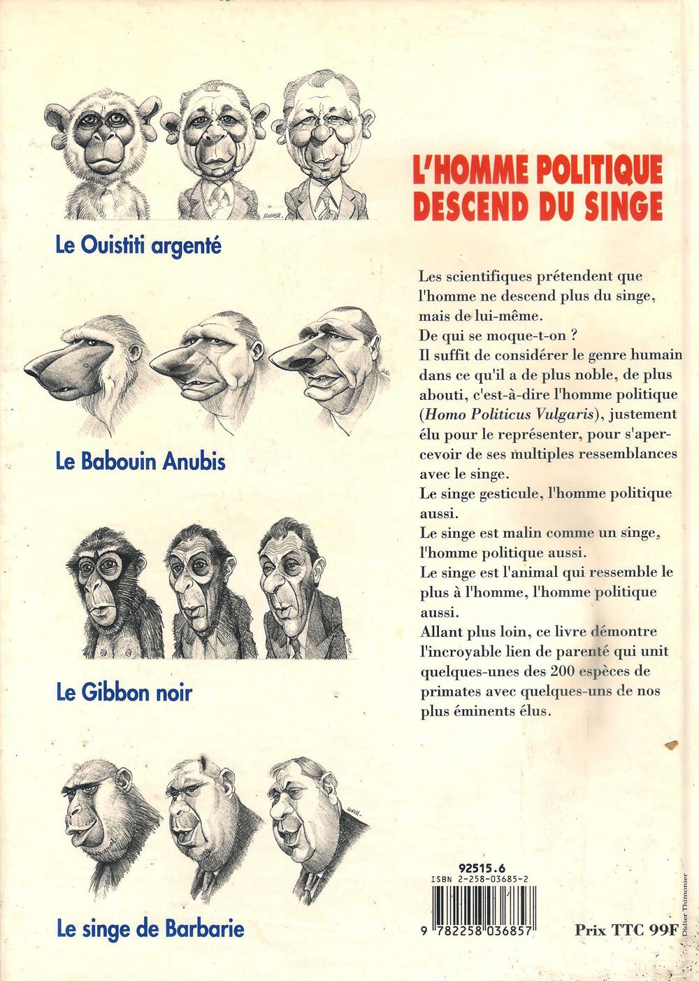 Homme politique descend du singe (L') - Extrait 1