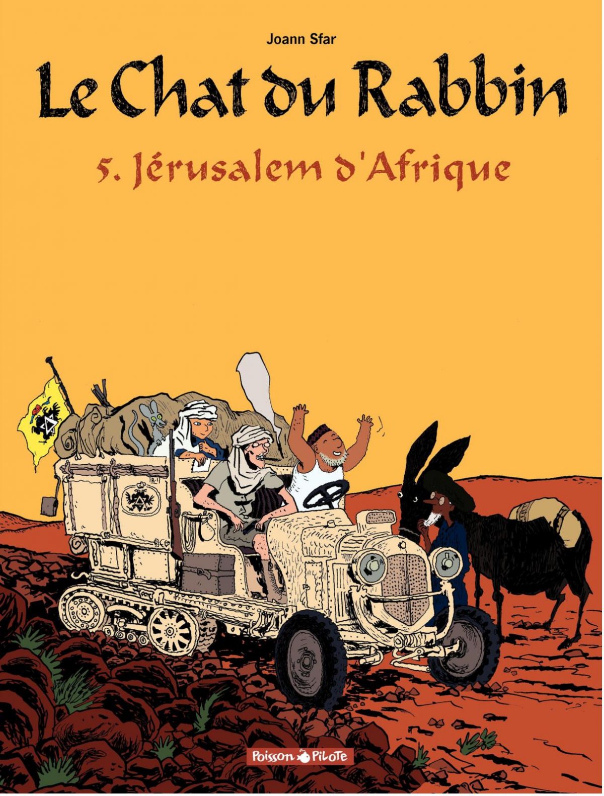 Jérusalem d'Afrique - Série Chat du Rabbin (Le) par Joann Sfar - Couverture