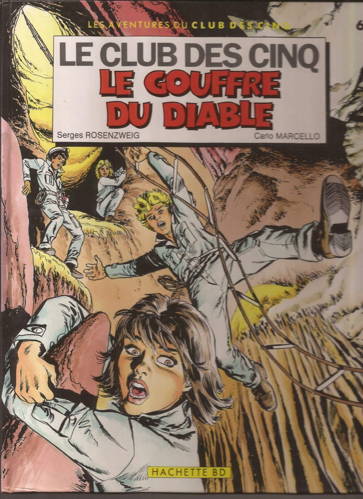 Gouffre du Diable (Le) - Série Club des Cinq (Le) par Serge Rosenzweig et Raffaele Carlo Marcello - Couverture