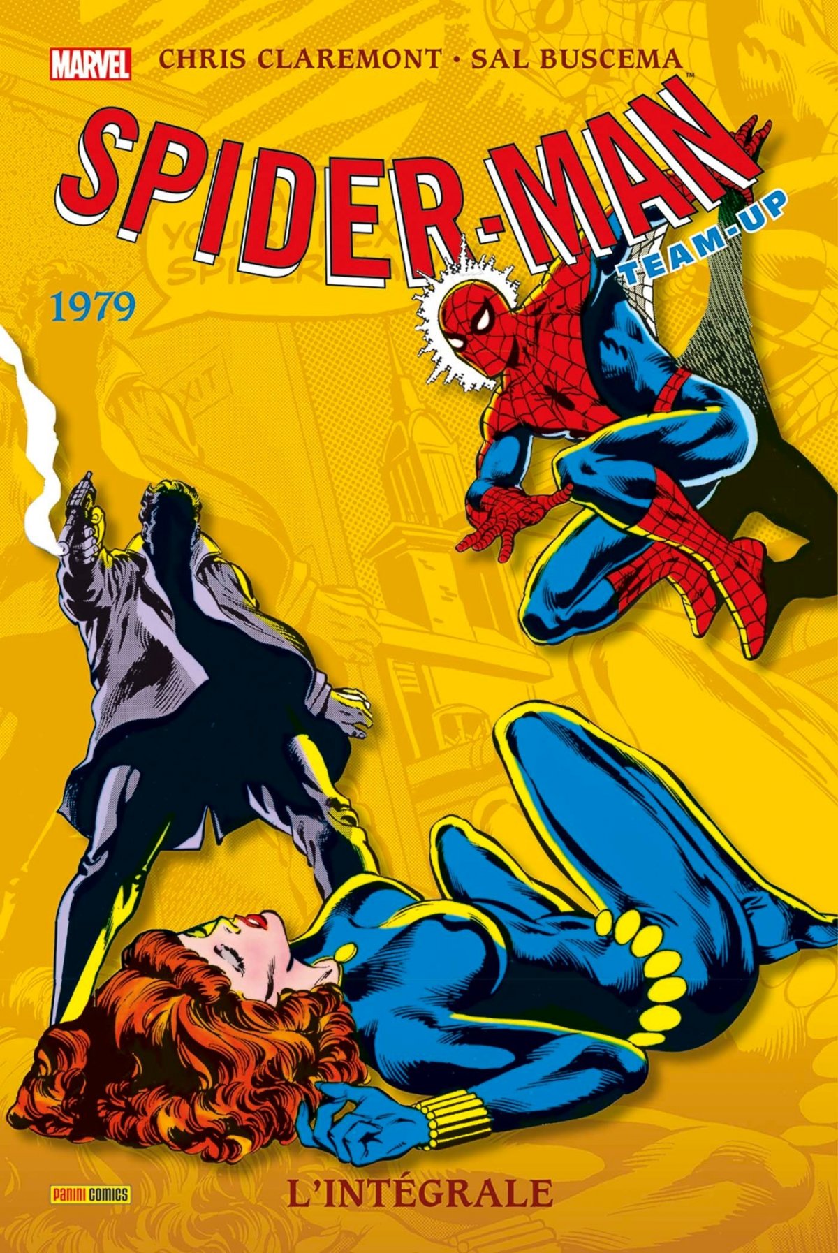 Spider-Man Team-up Intégrale 1979 - Série Spider-Man Intégrale par Bill Kunkel, Allyn Brodsky, Steven Grant, Howard Chaykin, Chris Claremont, Jeff Aclin, Juan Ortiz, Jack Abel, Frank Giacoia, Don Perlin, Bob McLeod, Gene Day, Frank Springer, Alan Kupperberg, Mike Vosburg, Terry Austin, Gene Colan, Sal Buscema, Eduardo Barreto, John Byrne et Steve Leialoha - Couverture