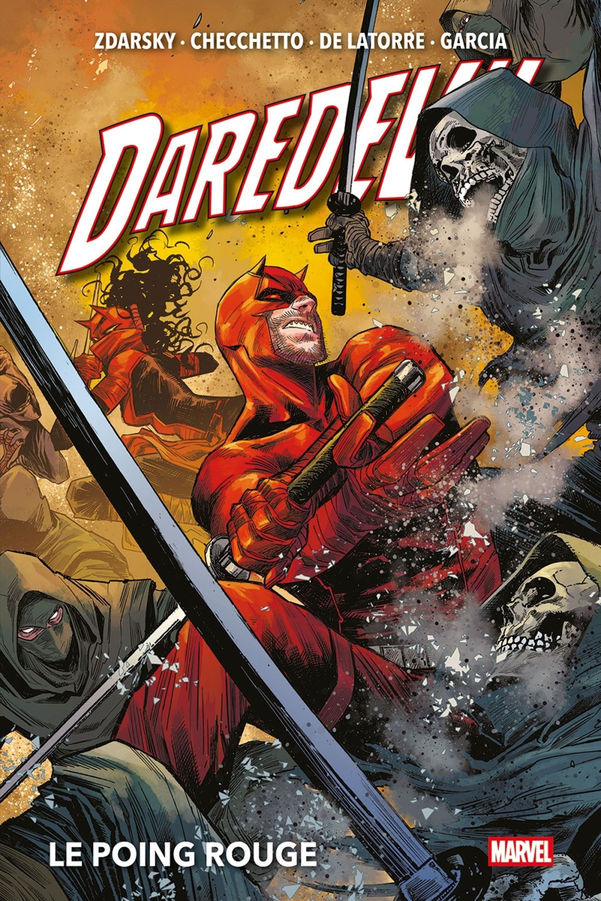 Point rouge (Le) - Série Daredevil par Chris Giarrusso, Chip Zdarsky, Ann Nocenti, Manuel Garcia, Klaus Janson, Rafael de Latorre, Paul Azaceta, Marco Checchetto, Chris Samnee, Mike Hawthorne, John Romita Junior et Alex Maleev - Couverture