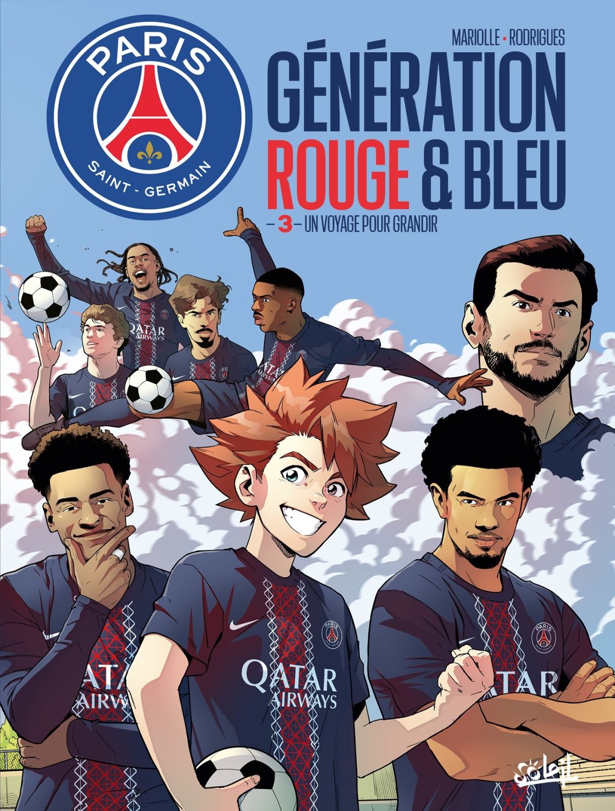 Voyage pour grandir (Un) - Série Paris Saint-Germain - Génération rouge et bleue par Mathieu Mariolle et Leonardo Rodrigues - Couverture