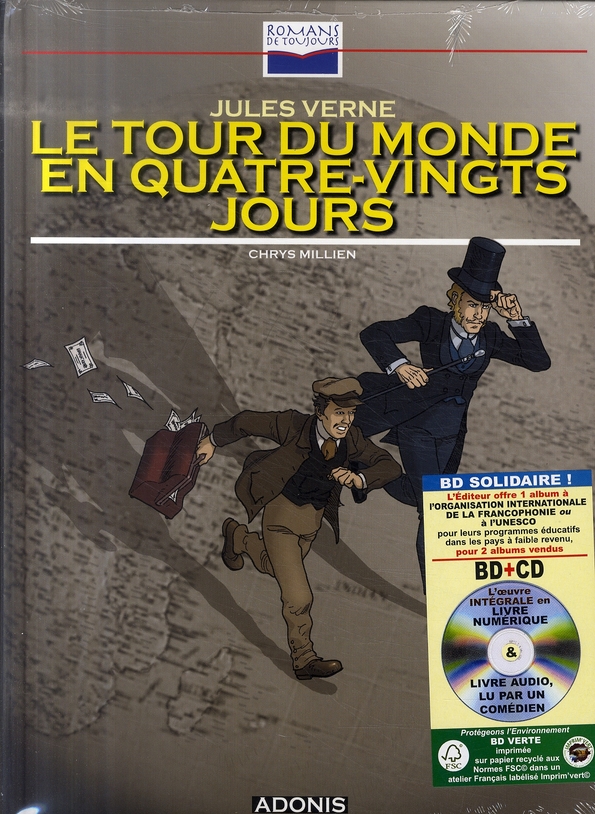 Tour du monde en 80 jours (Le) - Série Incontournables de la littérature en BD (Les) - 9789953493046