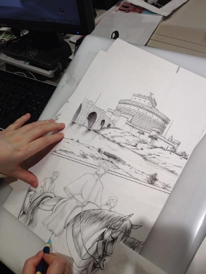 Les auteurs du Manga Cesare en dédicaces à Paris