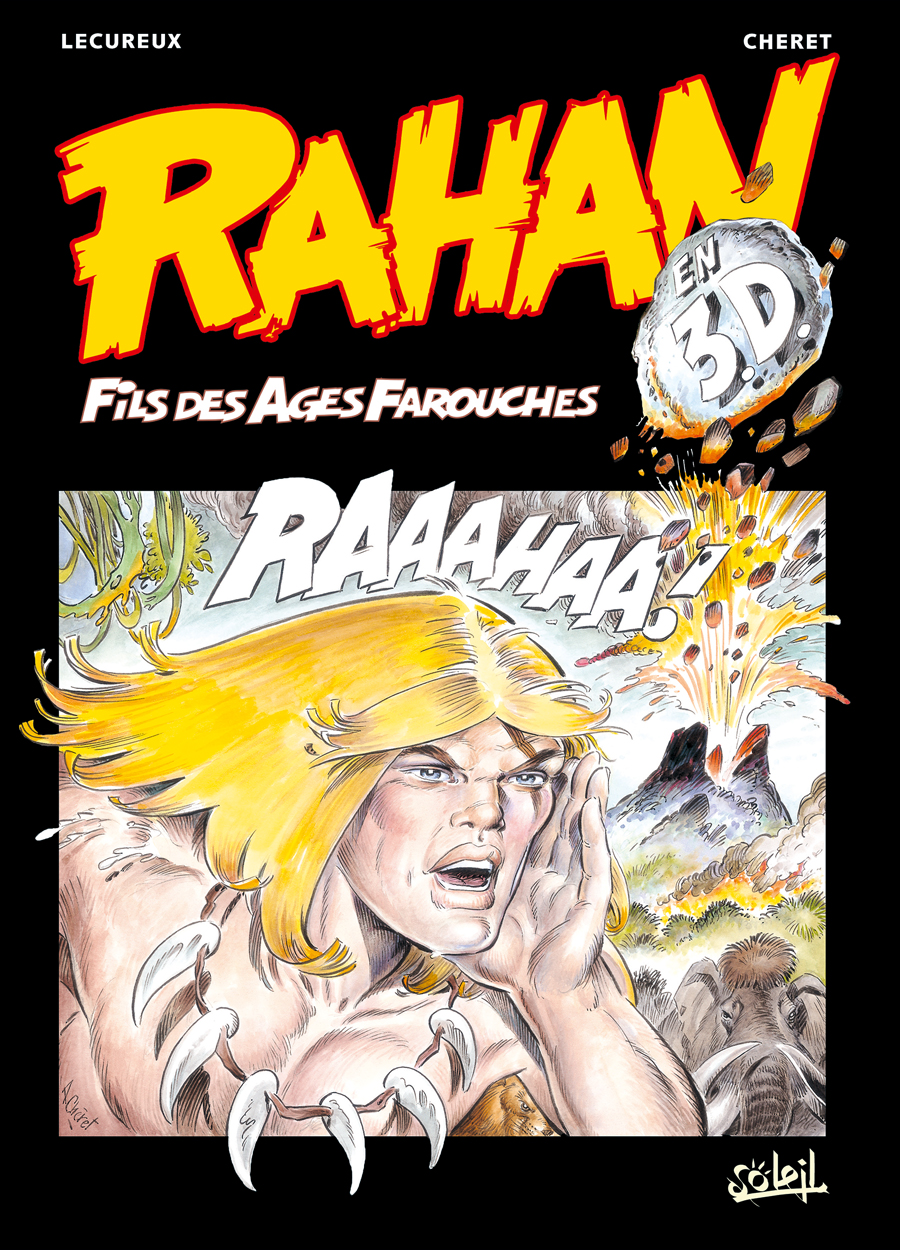 Enfance et la mort de Rahan (et autres histoire) - BEST OF 3D (L') - Série Rahan Intégrale Couleur par Roger Lécureux et André Chéret - Couverture