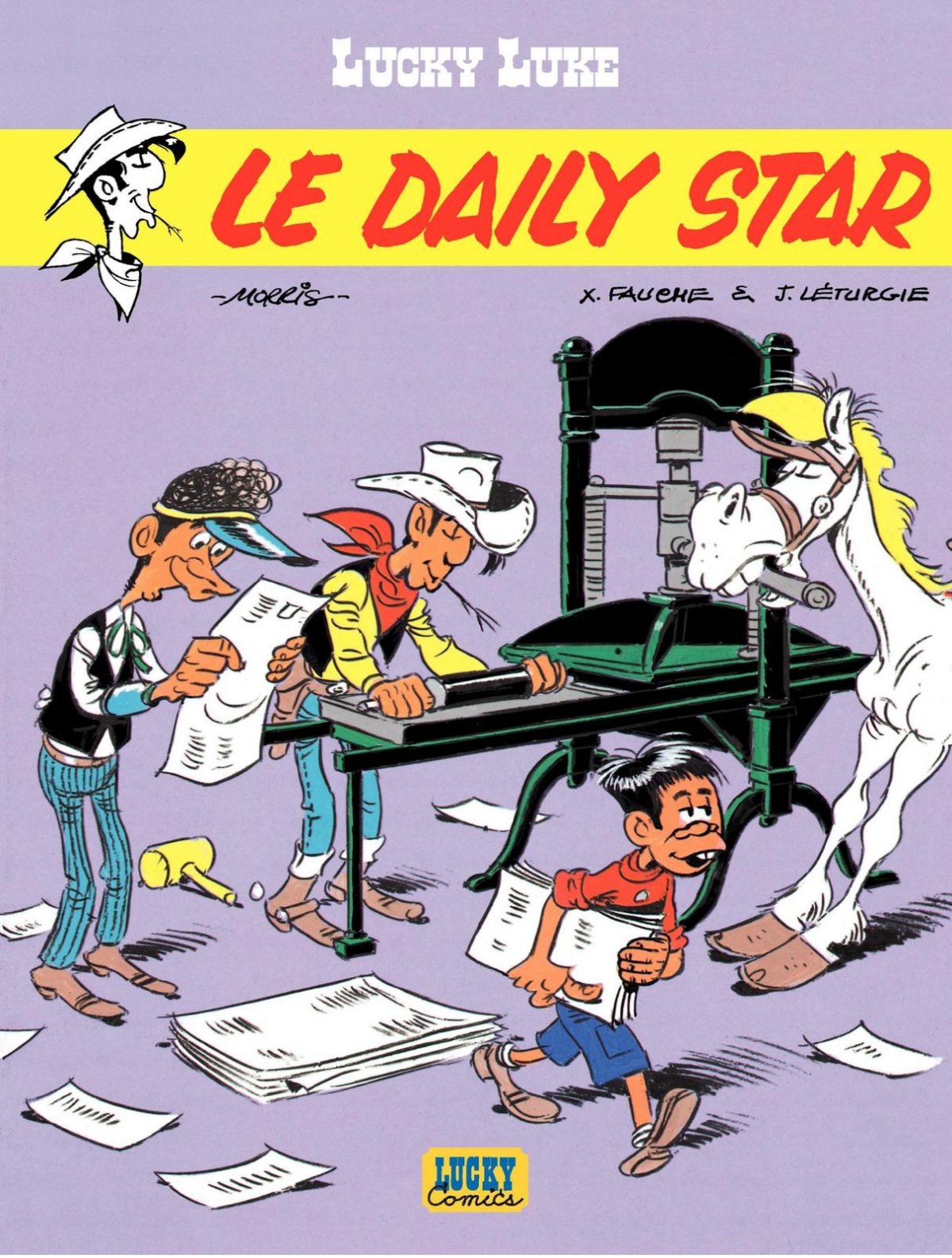 Daily Star (Le) - Série Lucky Luke par Jean Léturgie / Joop Van Linden, Xavier Fauche et Morris - Couverture