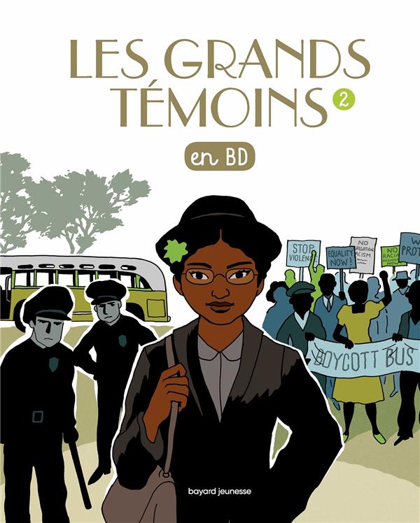 Grands Témoins en BD (Les) 2 - Série Grands Témoins en BD (Les) par Marie Dumi, Jade Malaussène, Bénédicte Jeancourt-Galignani, Gwénaëlle Boulet, Benoît Marchon, Jazzi, Carole Xénard, Alban Marilleau, Erwann Surcouf, Lucas Méthé, Christian Cailleaux, Louis Alloing, Sandrine Martin, Grégory Mardon, Agnès Maupré, Marc Malès et Olivier Schwartz - Couverture