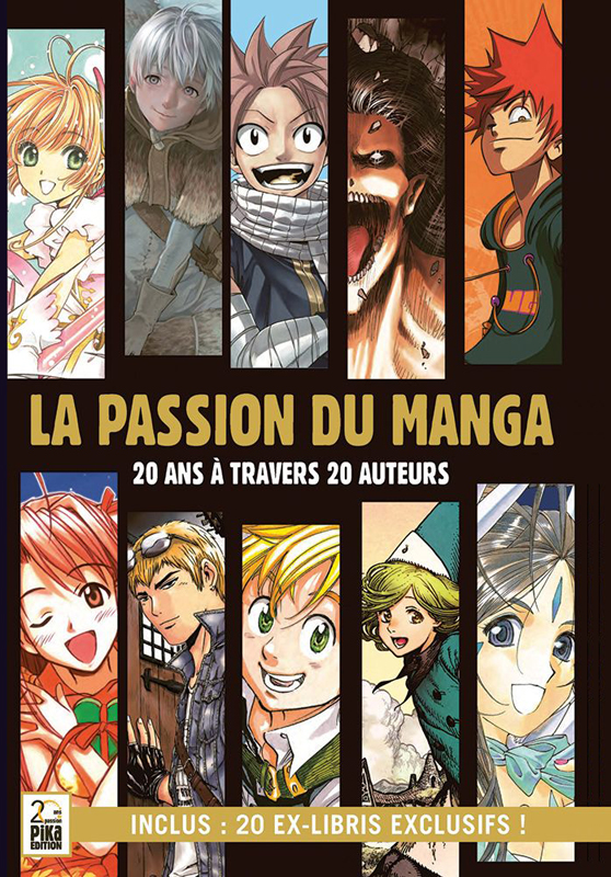 Passion du manga - 20 ans à travers 20 auteurs (La) par Romain Lemaire, Kamome Shirahama, Akane Shimizu, Watanabe Ayu, Yoshitoki Oima, Hajime Isayama, Satoshi Kon, Ema Toyama, Reno Lemaire, Adachi Toka, Kosuke Fujishima, Oh ! Great, Kouji Seo, Ken Akamatsu, Minetaro Mochizuki, Nakaba Suzuki, CLAMP, Boichi, Hiro Mashima et Tôru Fujisawa - Couverture