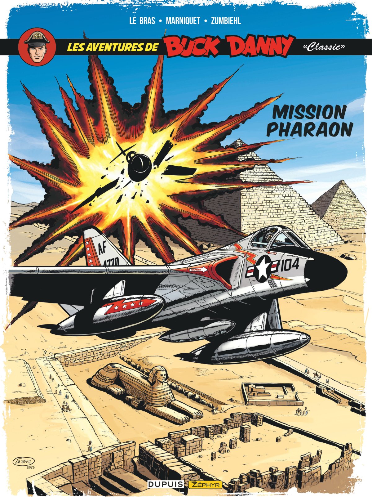 Mission Pharaon - Série Buck Danny Classic par Frédéric Zumbiehl, Frédéric Marniquet / Gauthier et André Le Bras - Couverture