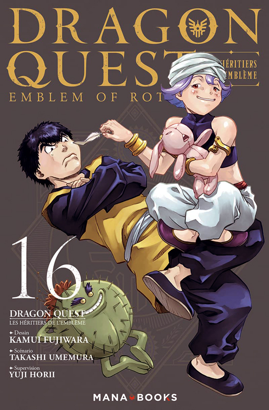 Dragon Quest - Les héritiers de l'emblème 16 - Série Dragon Quest - Les héritiers de l'emblême par Kamui Fujiwara et Junji Koyanagi - Couverture