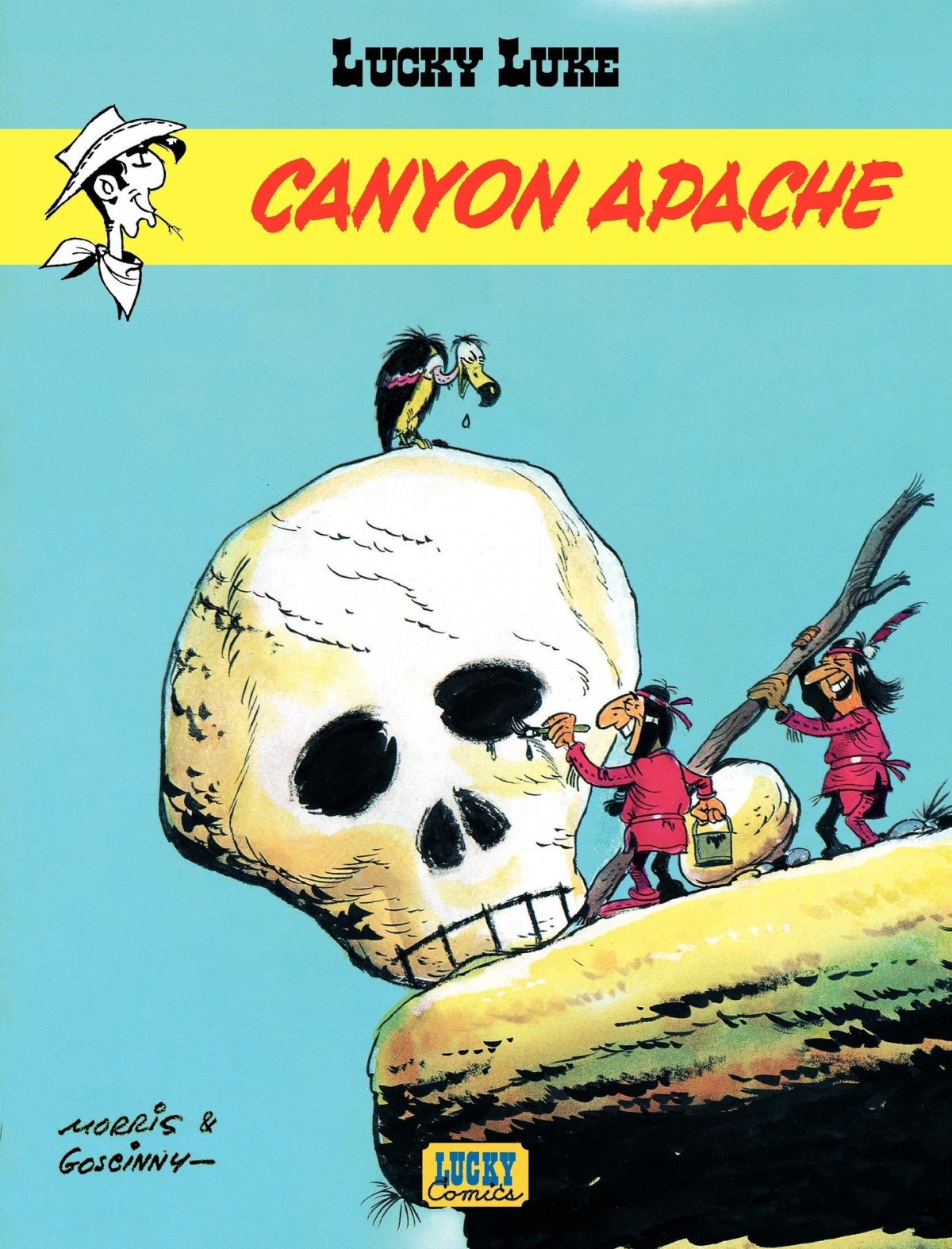 Canyon Apache - Série Lucky Luke par René Goscinny et Morris - Couverture