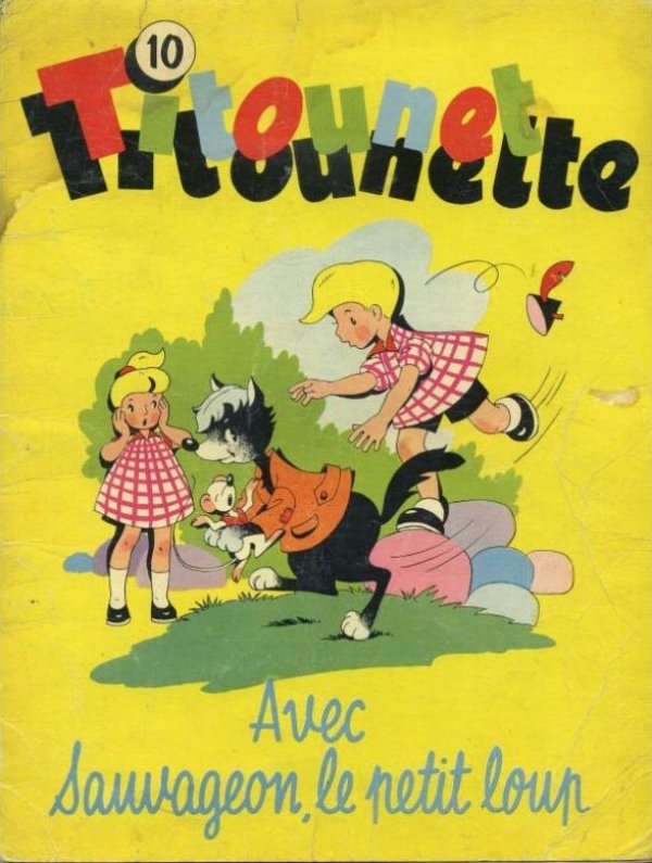 Titounet et Titounette avec Sauvageon le petit loup - Série Titounet et Titounette par Marie-Mad Bourdin - Couverture