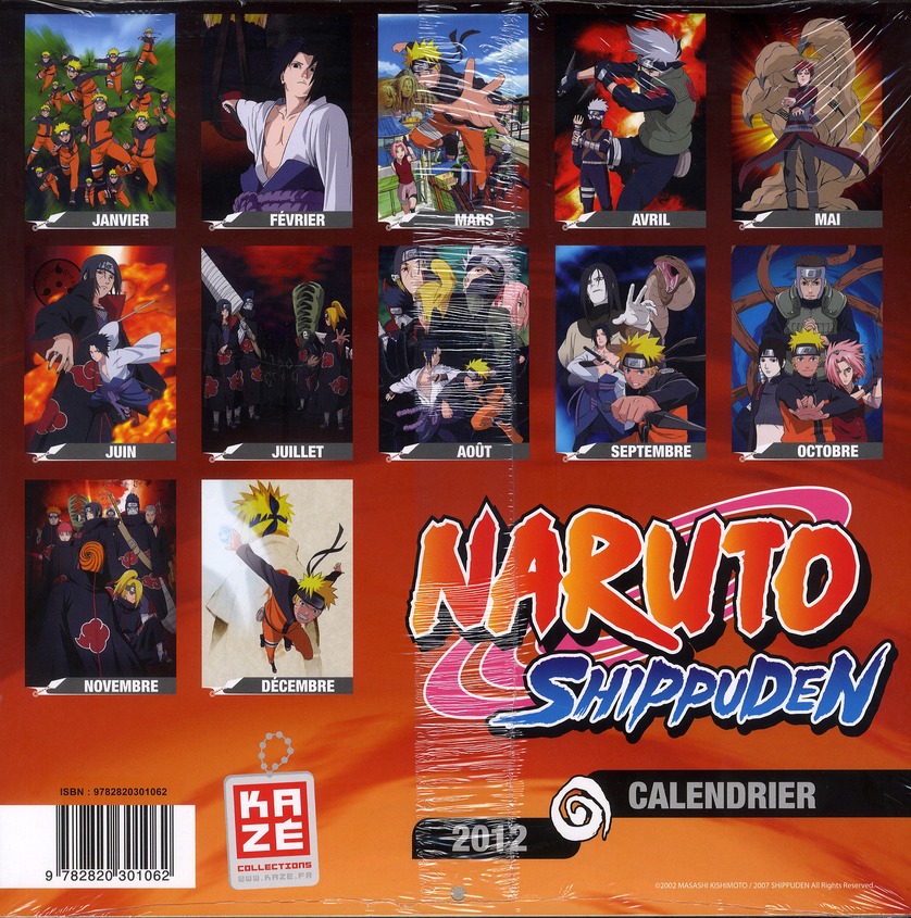 Naruto shippuden calendrier 2012 - Extrait 1