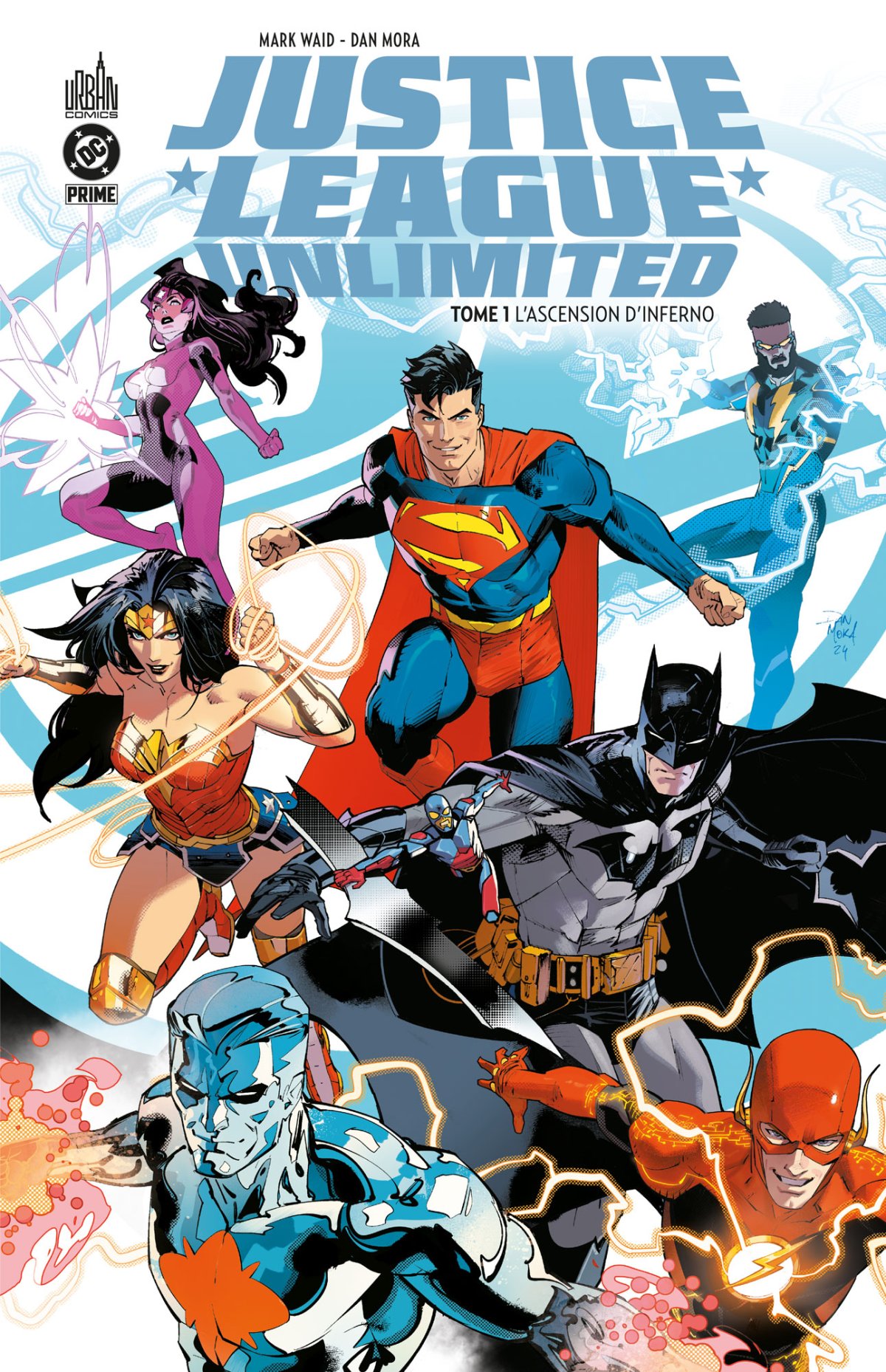 Ascension d'Inferno (L') - Série Justice League Unlimited par Mark Waid, Dan Mora, Daniel Sampere et Wesley / Wes Craig - Couverture