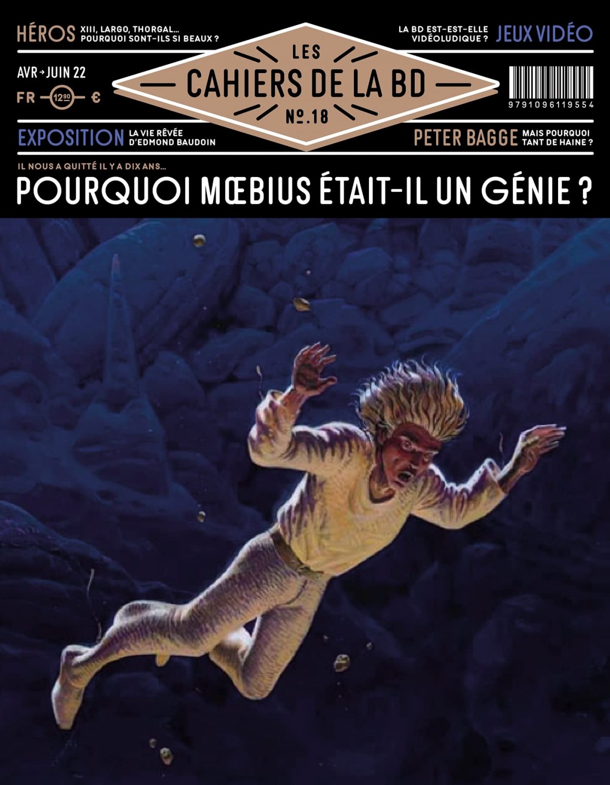 Cahiers de la bande dessinée (Les) 18 - Série Cahiers de la bande dessinée (Les) par Julie Doucet, Edmond Baudoin, Peter Bagge et Moebius / Jean Giraud - Couverture
